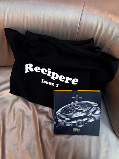 Black Rippled Tote