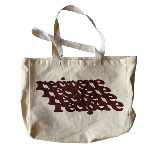 White Slopped Tote